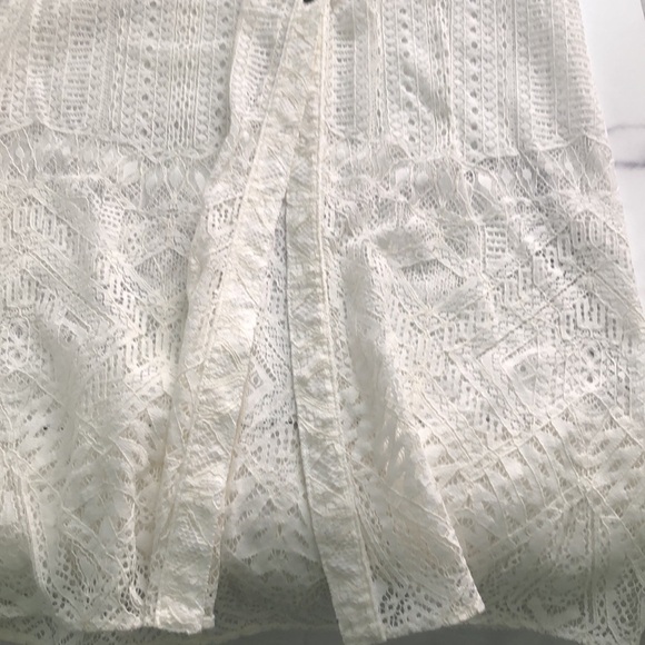 BCBGMaxAzria Harper Off White Lace Boho Button Maxi Skirt Size 0 - Picture 9 of 14
